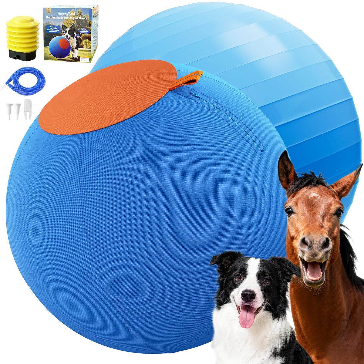 povee Happypaw balle entrainement 18 pouces – visibilité accrue pour chiens actifs