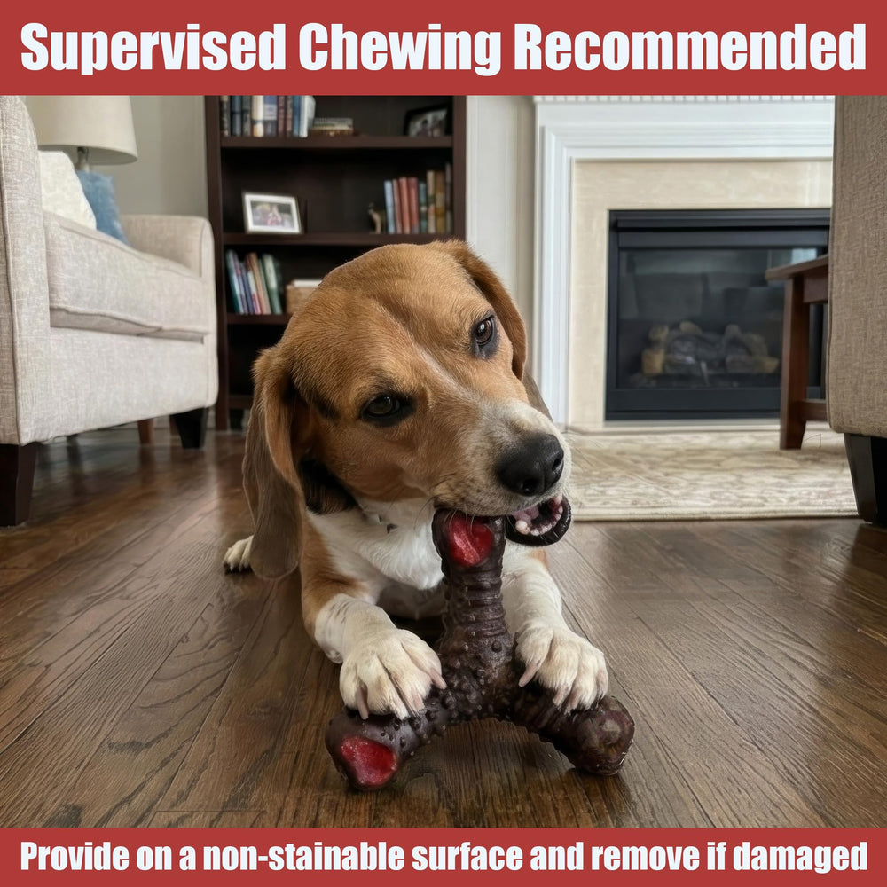POW Jerky Toughies Tri-Bone, saveur boeuf réel, appétit chez les chiens.
