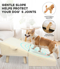 Powerful Xishan rampe 2-en-1 avec escaliers intégrés pour chiens petits.