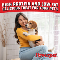 Powerpet plan de dégustation et mâchage du bœuf, favorise l'intérêt durable.