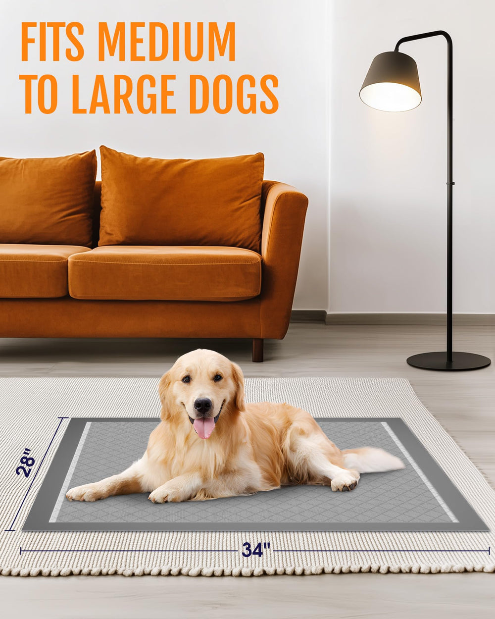 Powools Absorption 6 Couches Tapis Chiots offre une capacité élevée.