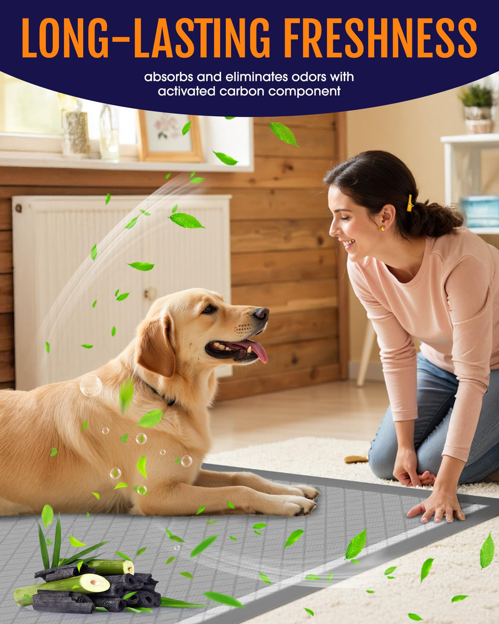 Powools Lot50 Tapis Chiots Charbon offre une protection durable.