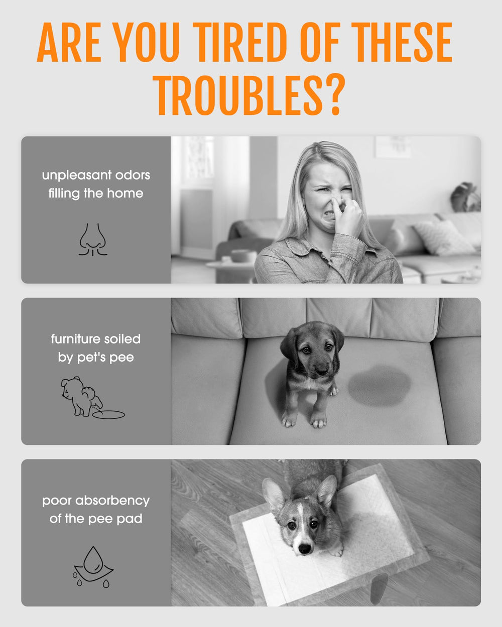 Powools tapis educateur chiots charbon absorption rapide et liquides emprisonnes en gel.