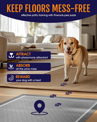 Powools tapis educateur chiots charbon controle d odeur efficace sans parfum.
