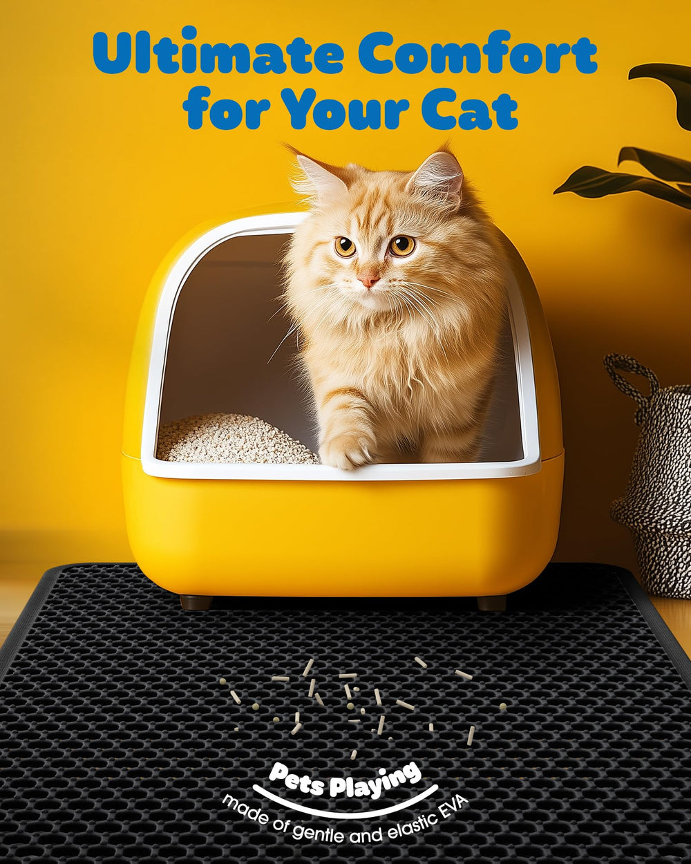 Powools tapis litiere eva douce pour pattes sensibles et sans odeur