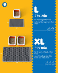 Powools tapis-litiere haut-structure hexagonale: maillage efficace pour retenir la litière.