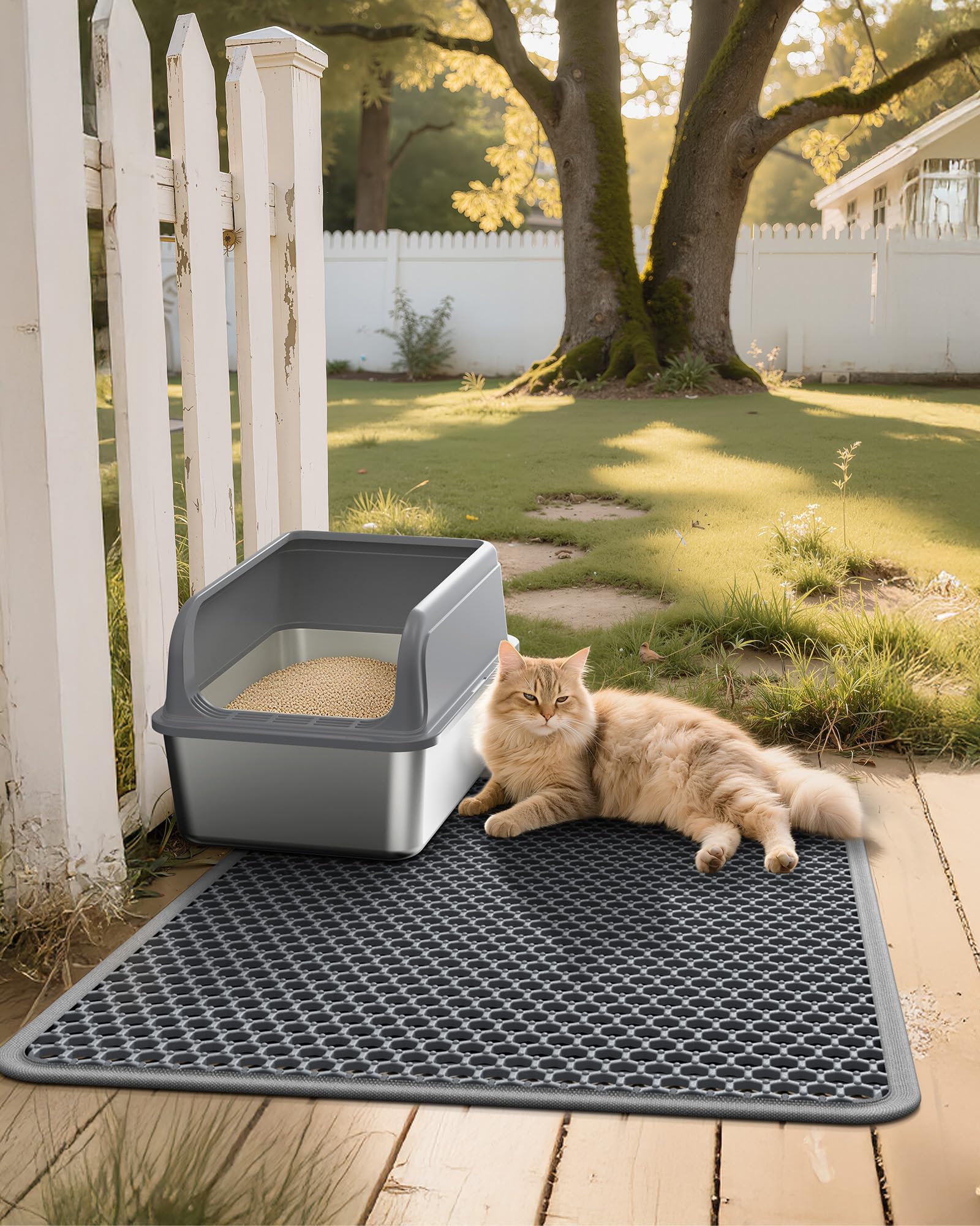 Powools tapis litière gris design s'intègre à tout intérieur
