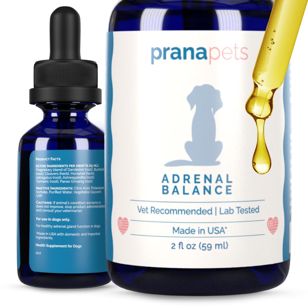 PranaPets Équilibre Surrénal – flacon gouttes: soutien hormonal doux pour chien