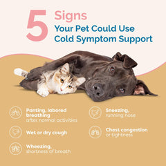 Vue de la formule naturelle PranaPets pour améliorer la respiration des chiens et chats.