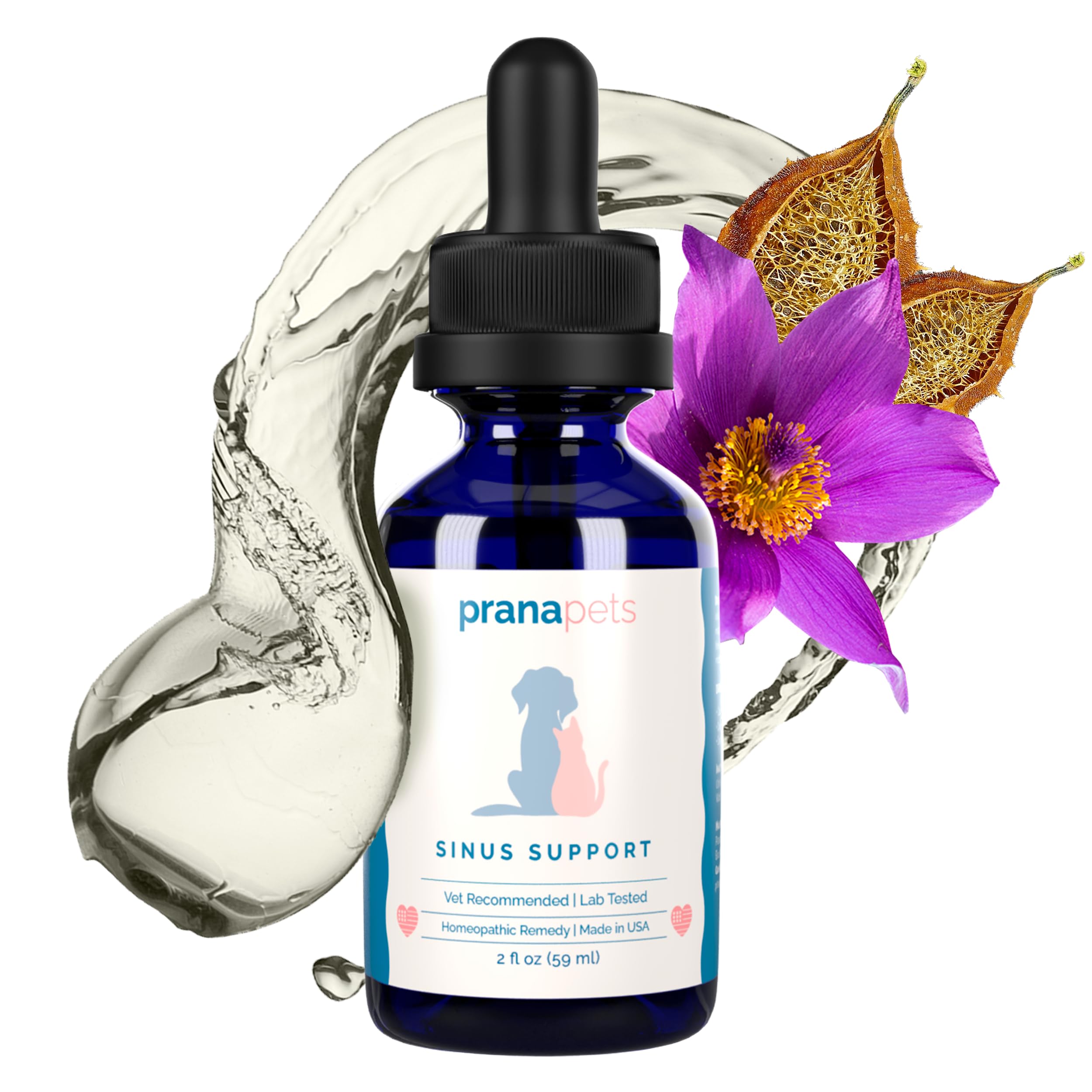 PranaPets Sinus Support – composition-herbal: ingrédients naturels soigneusement sélectionnés.