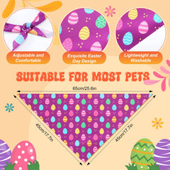 Preboun bandana chien Pâques carottes motif, parfait pour déguisement et photo souvenir.