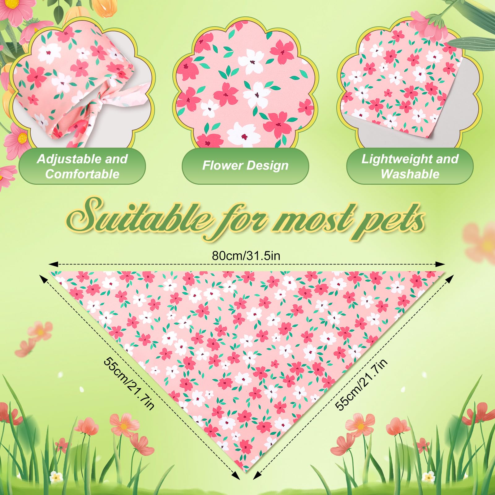 Bandana Preboun pour chien taille réglable 80x55 cm pour la plupart des chiens.