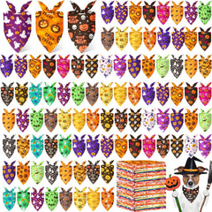 Bandanas Preboun Halloween citrouille sur chien, accessoire léger et festif pour photos
