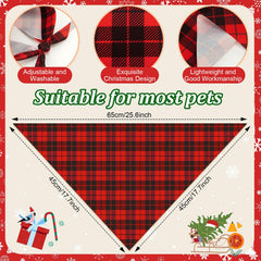 Bandanas Preboun pour chien, motifs plaid variés pour costumes.