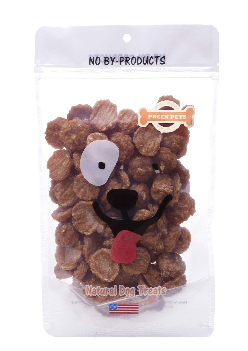 Preen Pets bouchées poulet ingrédients naturels : sans colorants ni conservateurs.