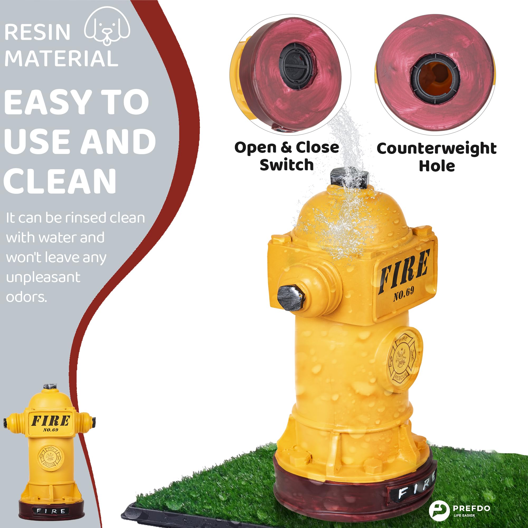 Prefdo Potty Fire Hydrant utilisation intérieur: idéal pour l'entraînement en intérieur.
