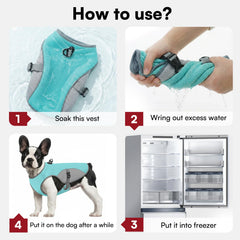 Preferhouse bande reflectissante chien bleu taille XL, visibilite accrue en soiree.