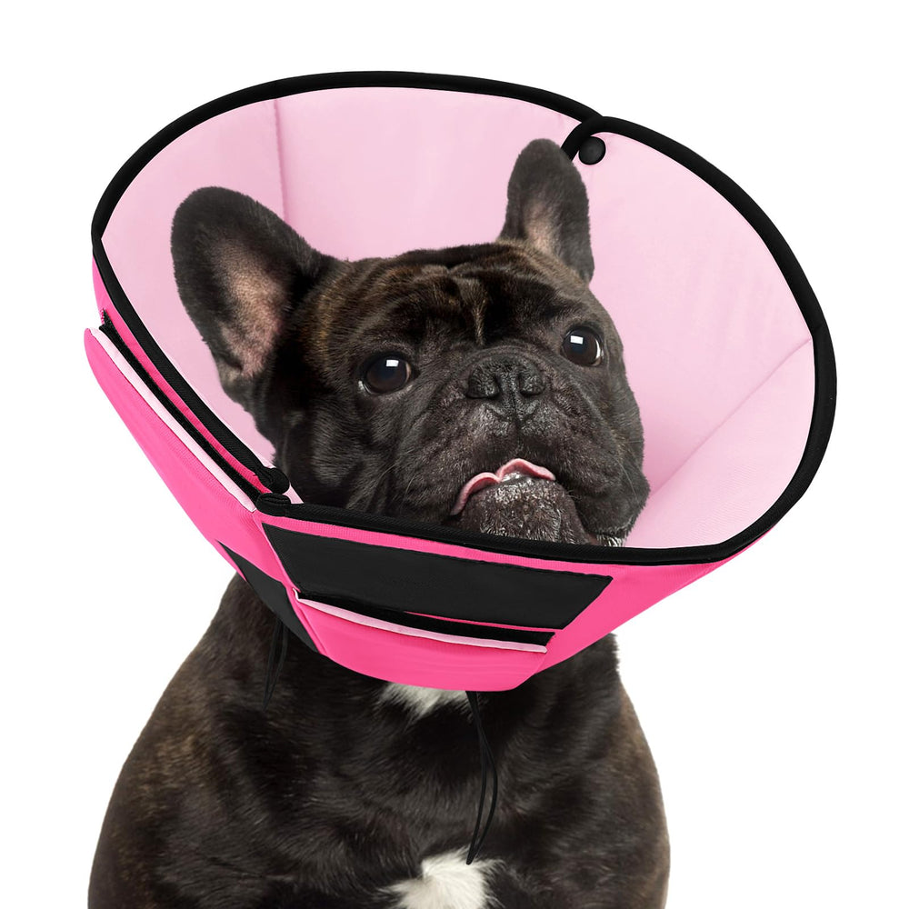Preferhouse collier-cone-recup-chien-moyen-rose: protection ciblée et confort.
