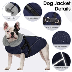 Manteau Preferhouse pour petit chien avec harnais intégré pour plus de sécurité.