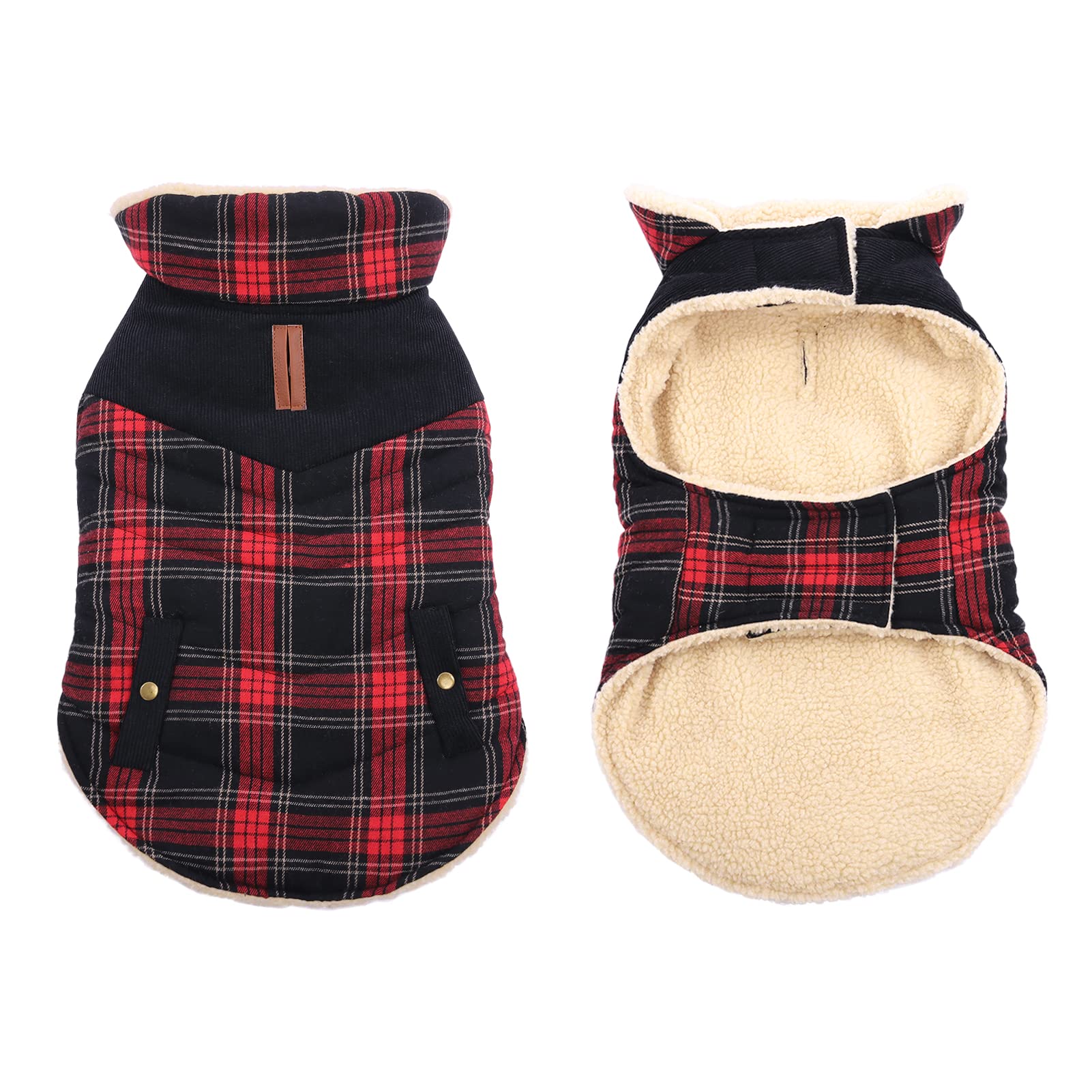 Preferhouse manteau hivernal pour petit chien — vue arrière, ouvertures pratiques pour harnais.