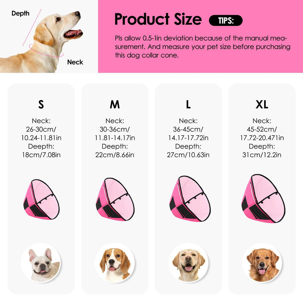 Preferhouse utilisation-quotidienne-cone-chien-rose: idéal pour les soins post-opératoires.