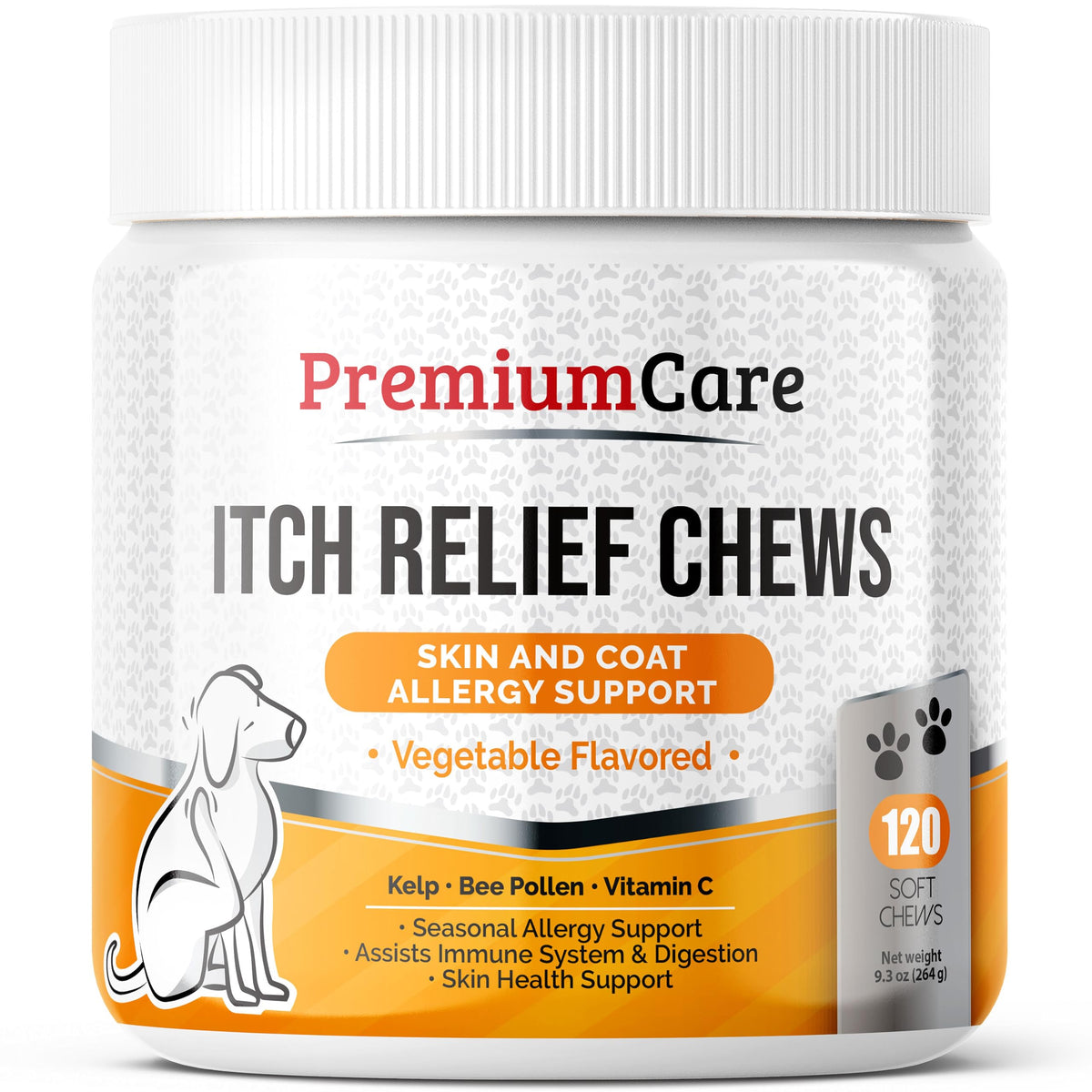 Premium Care friandises allergie chien: soutien immunitaire et rééquilibre de la peau.