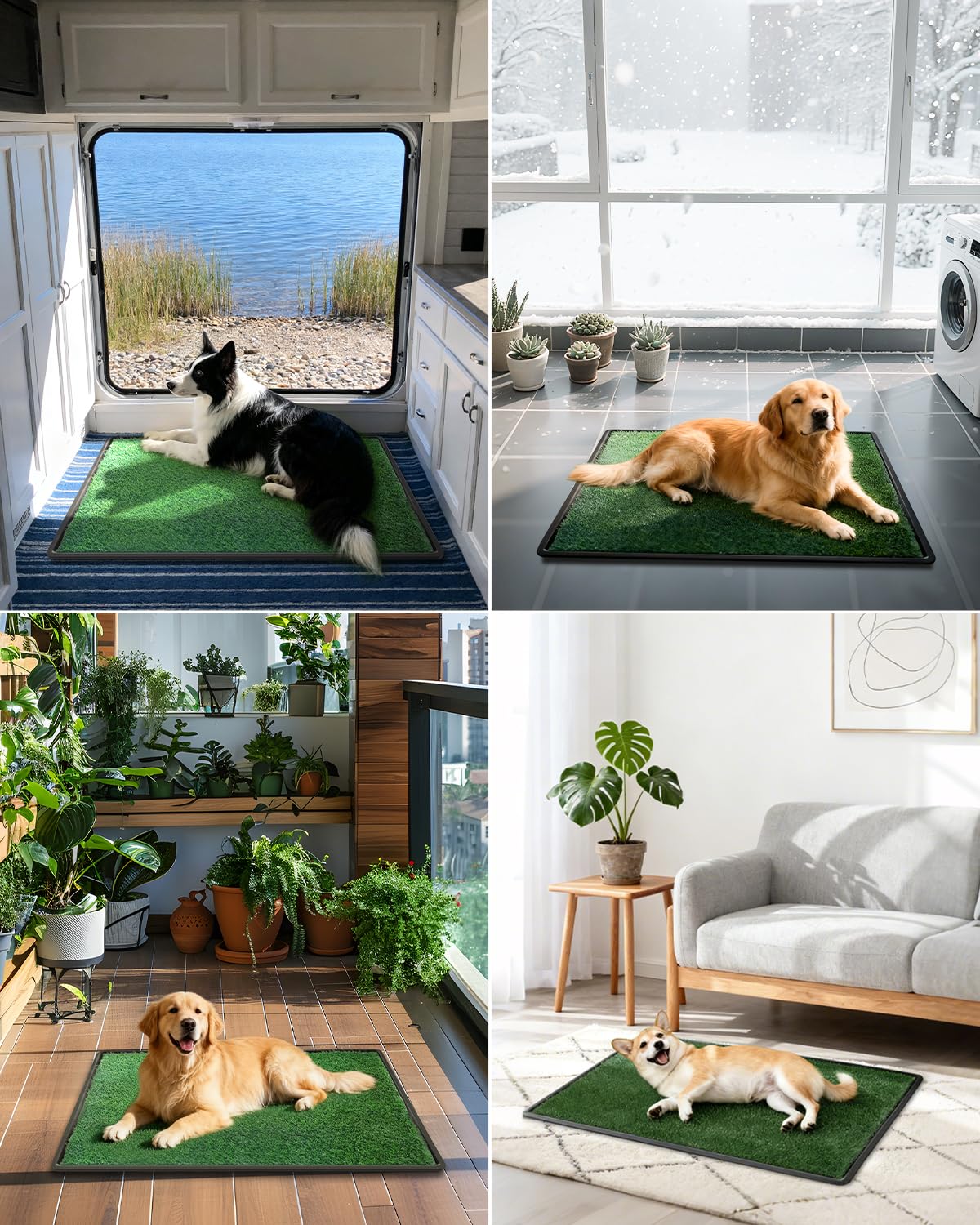 Premjin-tapis-herbe-chien-plateau-portable-voyage: idéal pour le domicile et les déplacements.