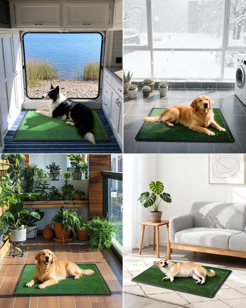 Premjin-tapis-herbe-chien-plateau-portable-voyage: idéal pour le domicile et les déplacements.
