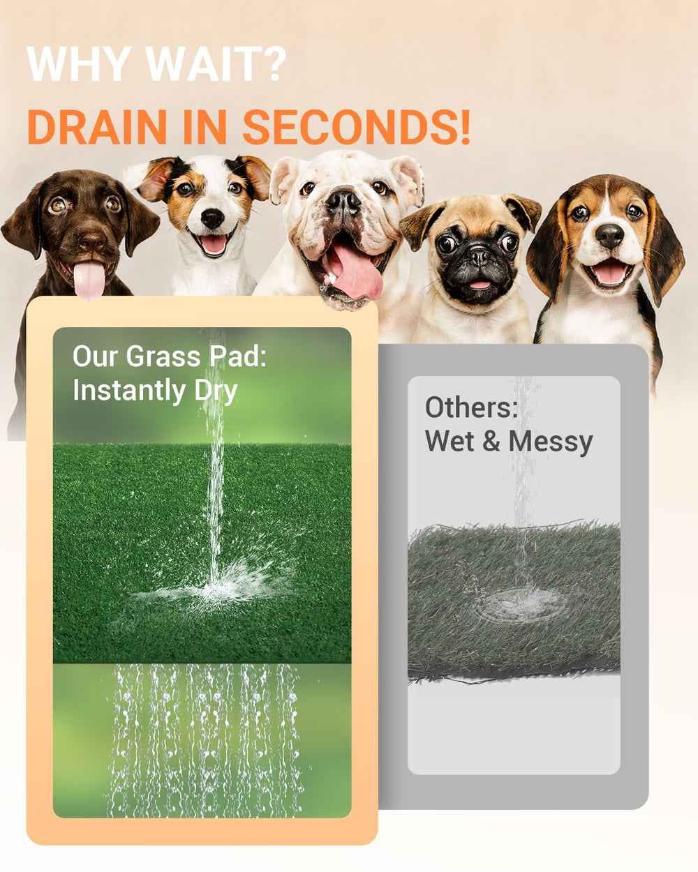 Premjin-tapis-herbe-chien-plateau-utilisation-interieur-exterieur: solution polyvalente pour appartement et extérieur.