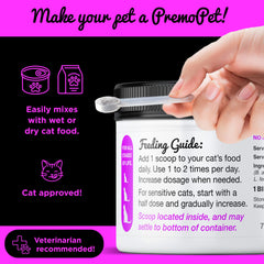 Premo Probiotic chat – utilisation quotidienne : chat plus équilibré et confort digestif.