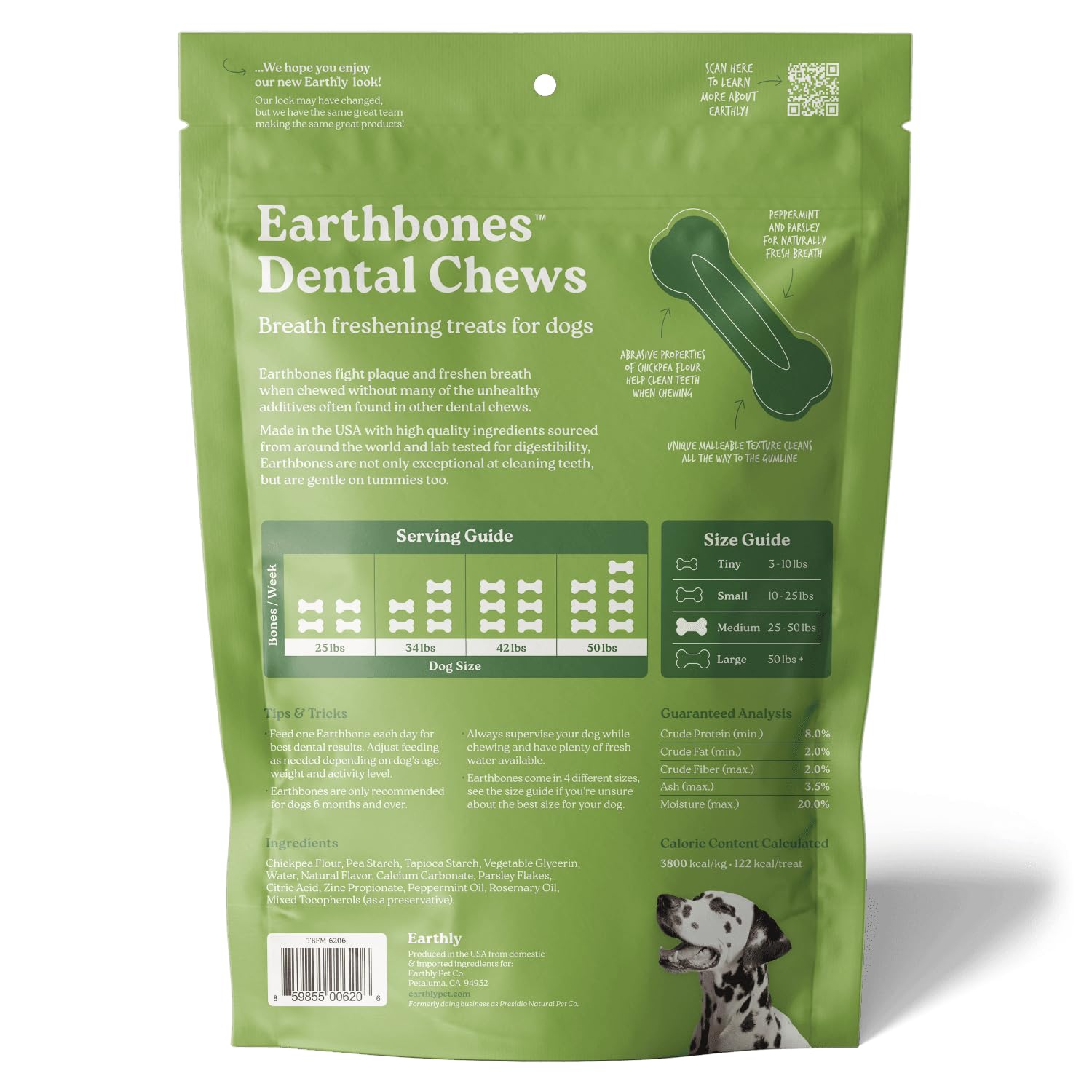 Presidio Earthbones fabriqué aux États‑Unis, contrôle qualité et traçabilité.