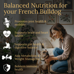 Détail des comprimés Prestige Breed Multivitamines pour Bulldog Français, nutrition ciblée.