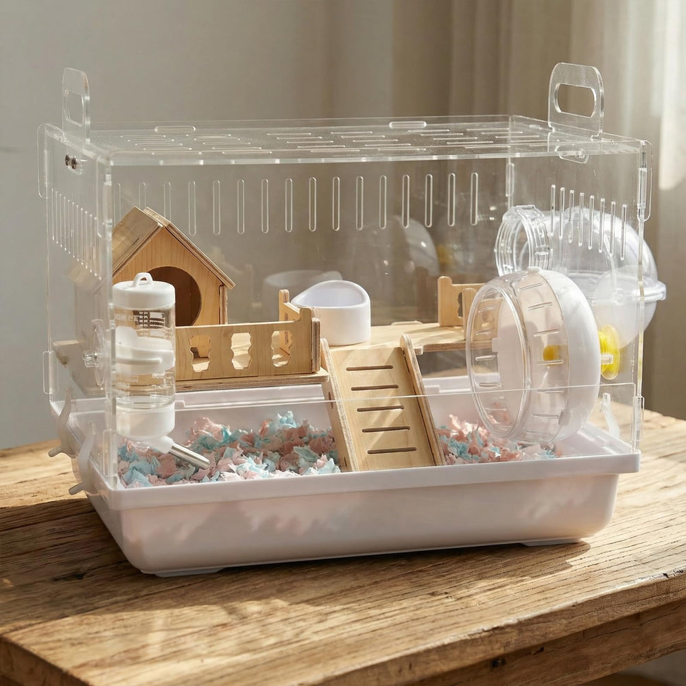 Cage Pretoee avec vision transparente pour observer chaque mouvement de votre hamster
