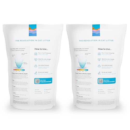 PrettyLitter gel silice absorbant capte l'humidité et réduit les odeurs.