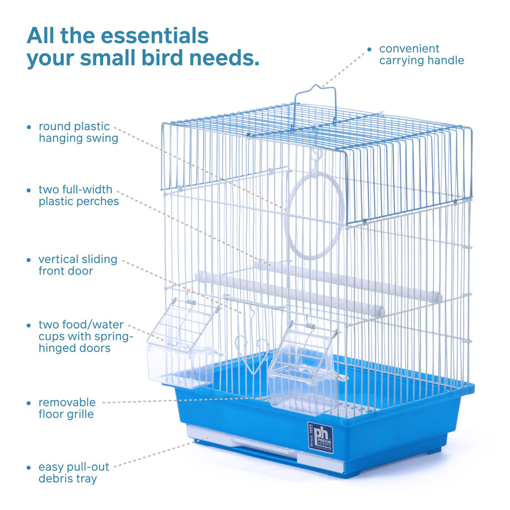 Bac à débris amovible facilitant le nettoyage de la cage Prevue Hendryx.