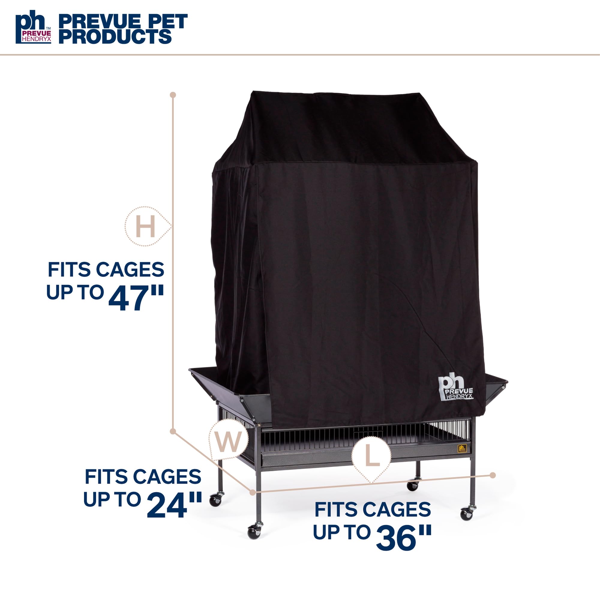 Couverture Prevue Hendryx lavable en machine, noir, entretien simple.