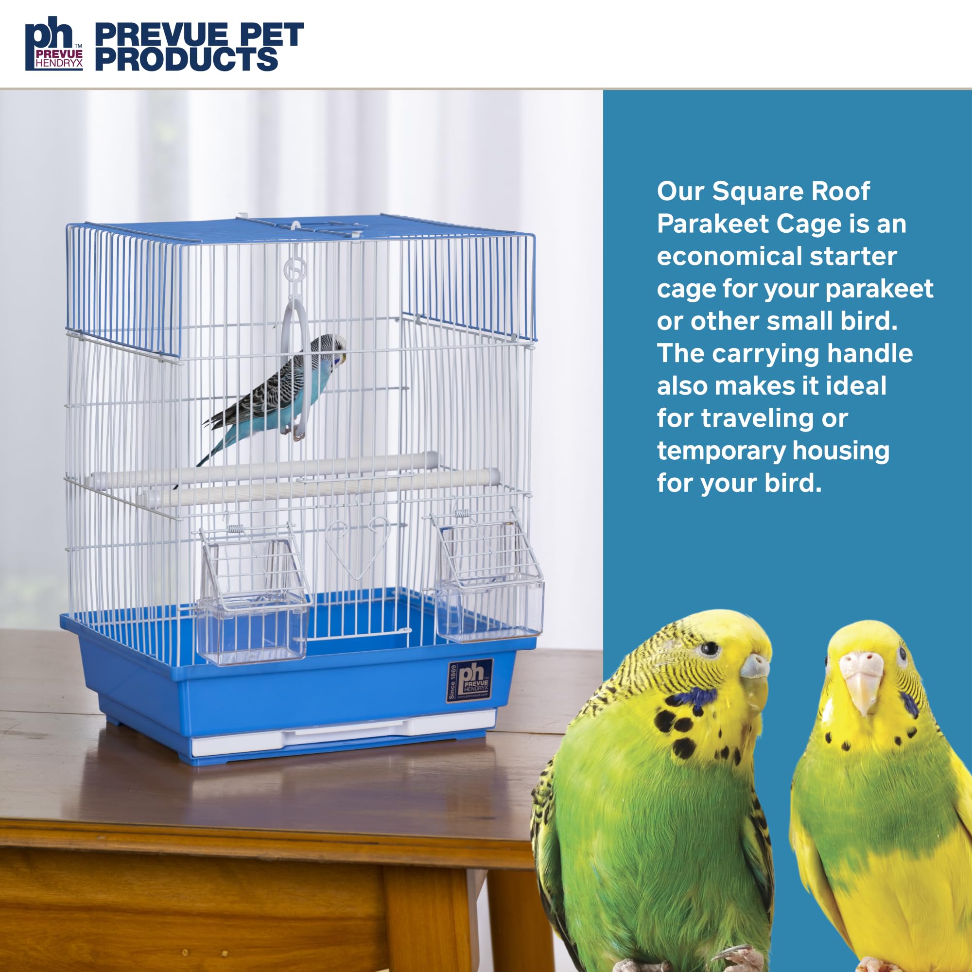 Accessoires: balançoire et perches fournis avec la cage Prevue Hendryx.