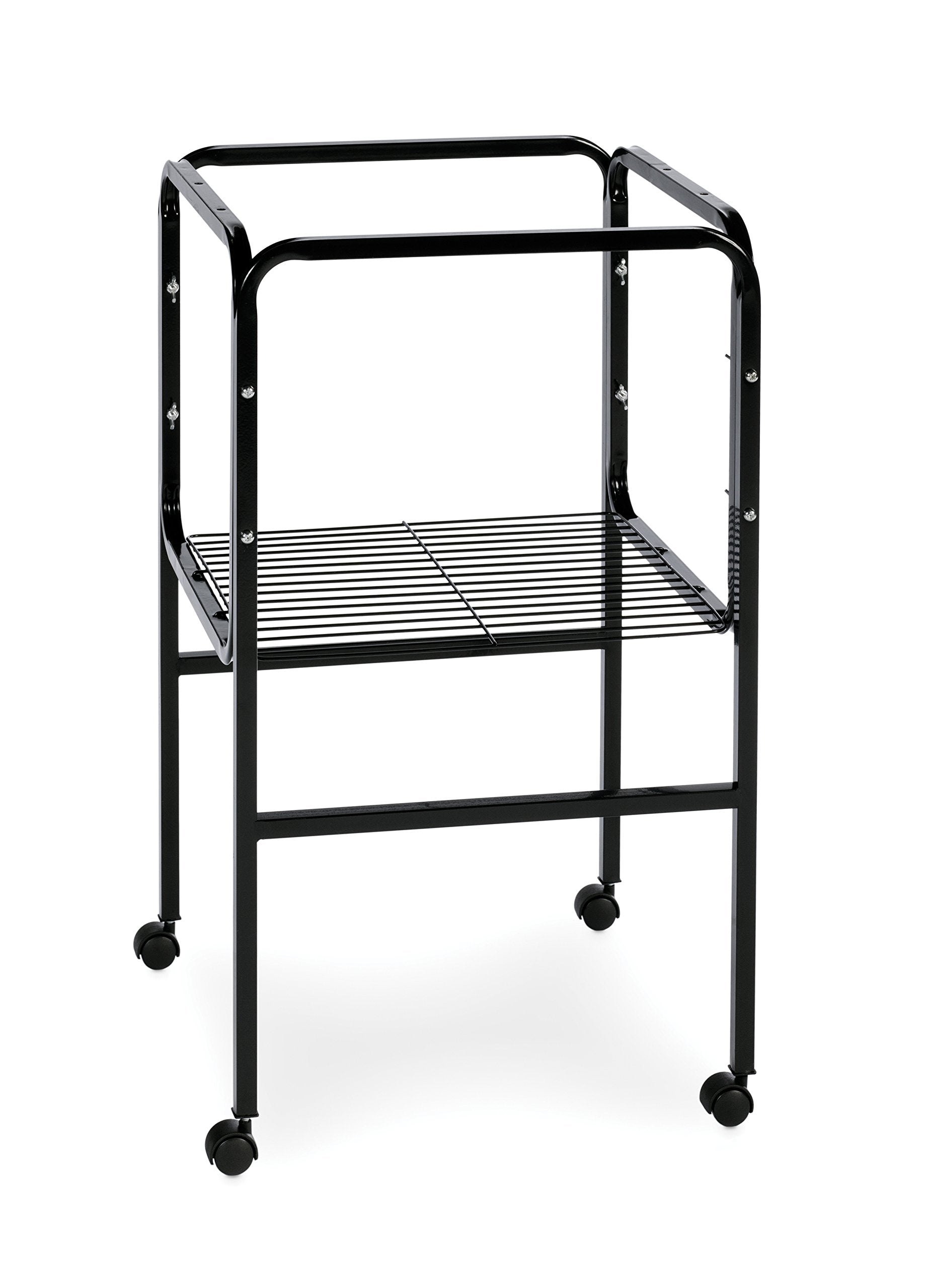 PH Prevue Hendryx: support cage oiseaux noir, base robuste pour petites cages et accessoires.