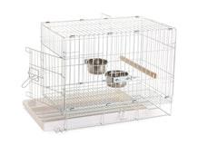 Bols en acier inoxydable et grille amovible inclus.