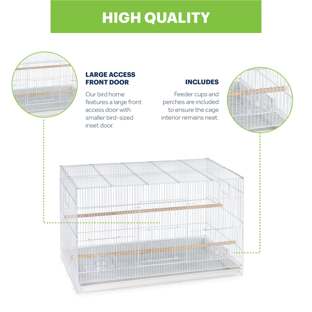 Cage Prevue Flight plateau plastique amovible, nettoyage rapide.
