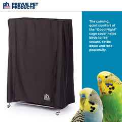 Drape-nuit Prevue pour cage oiseau bloque la lumière et réduit les distractions.