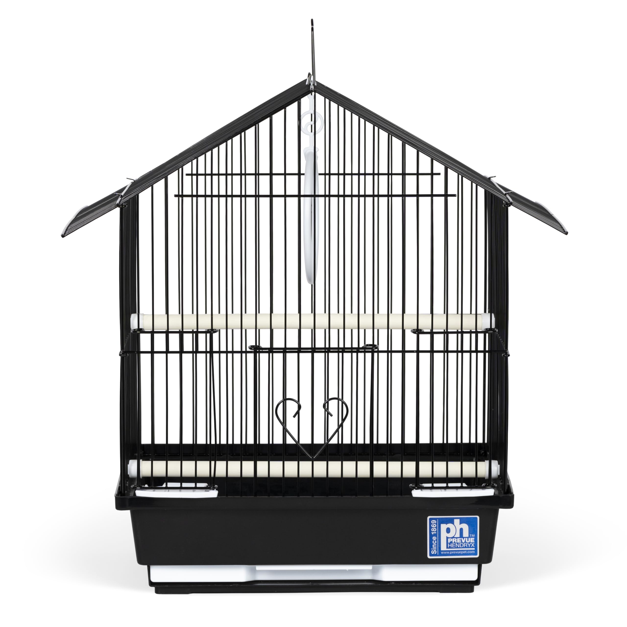 Plateau amovible du Parakeet Manor facilitant le nettoyage rapide.