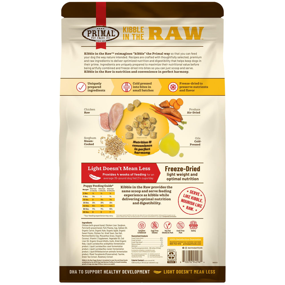 Primal Pet Foods digestion douce sans charges excessives.