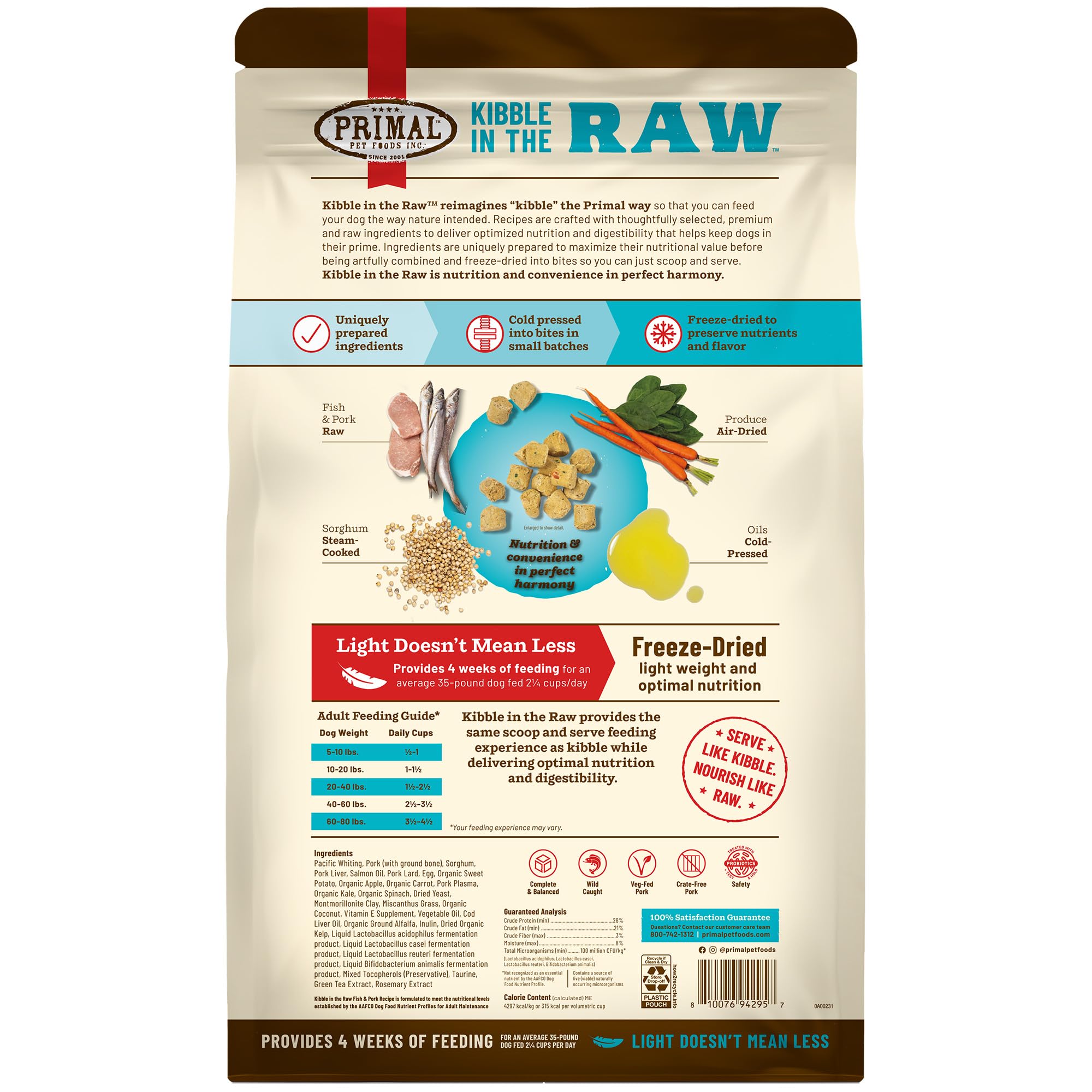 Primal Kibble protéines crues poisson porc