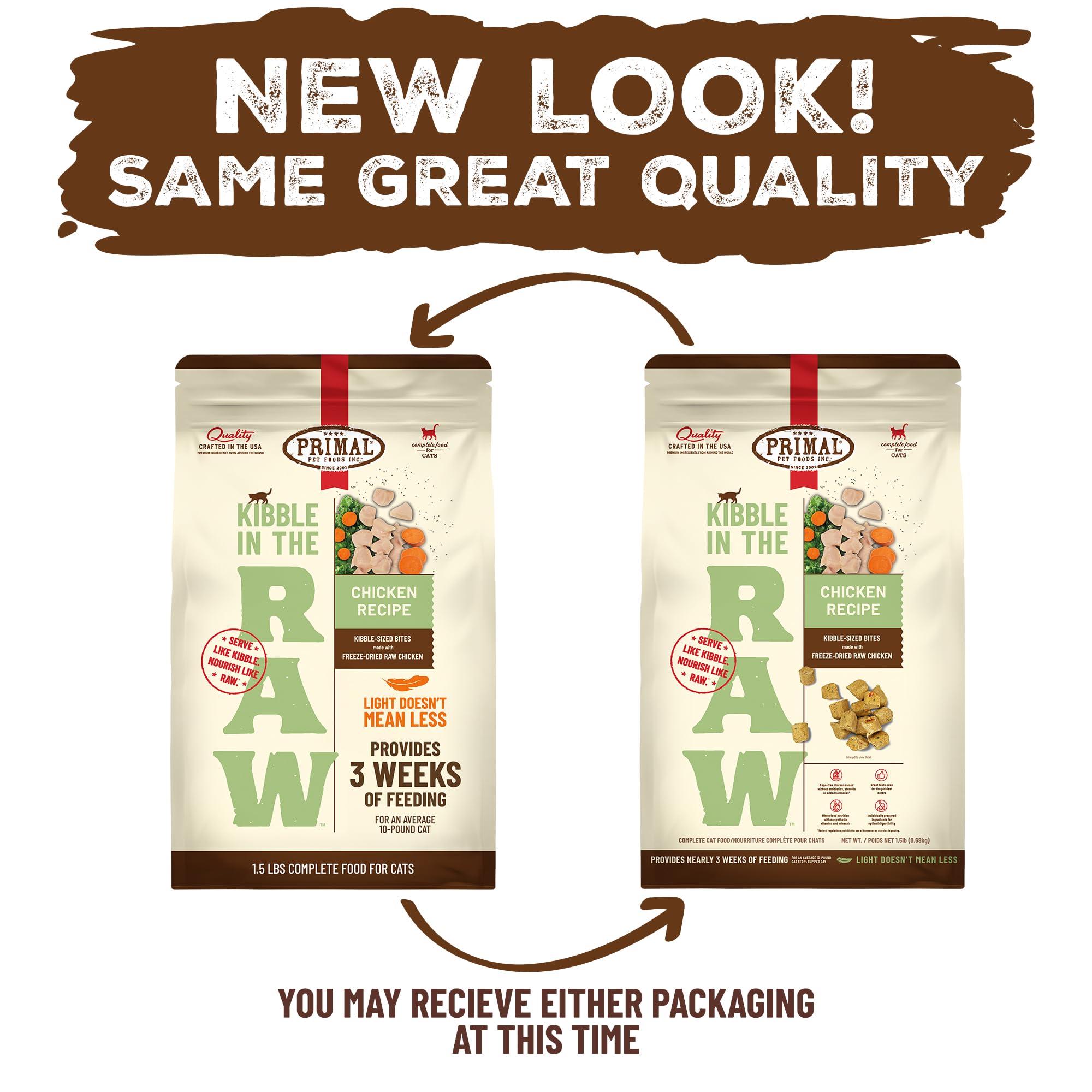 Primal Kibble – sachet de 24 oz, format pratique