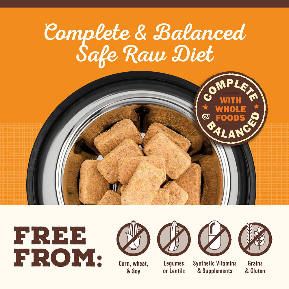 Ingrédients sans céréales dans les Nuggets Primal boeuf pour une alimentation grain free.