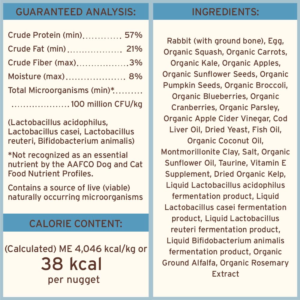 Primal Nuggets réhydrater optimal: révèle parfum et saveur du lapin.