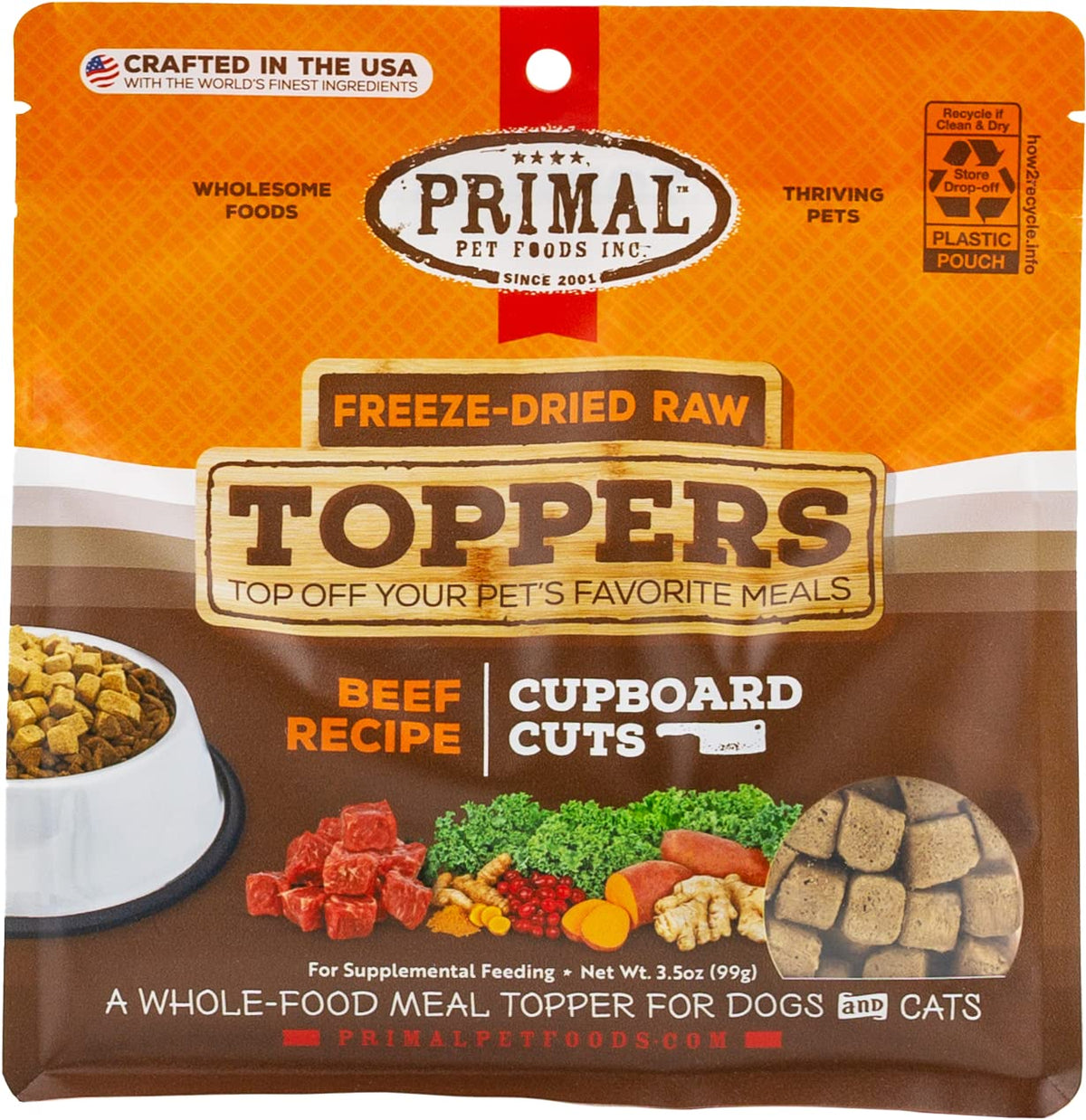 Primal Pet Foods accompagnement chien boeuf frais, goût et protéines soutenus