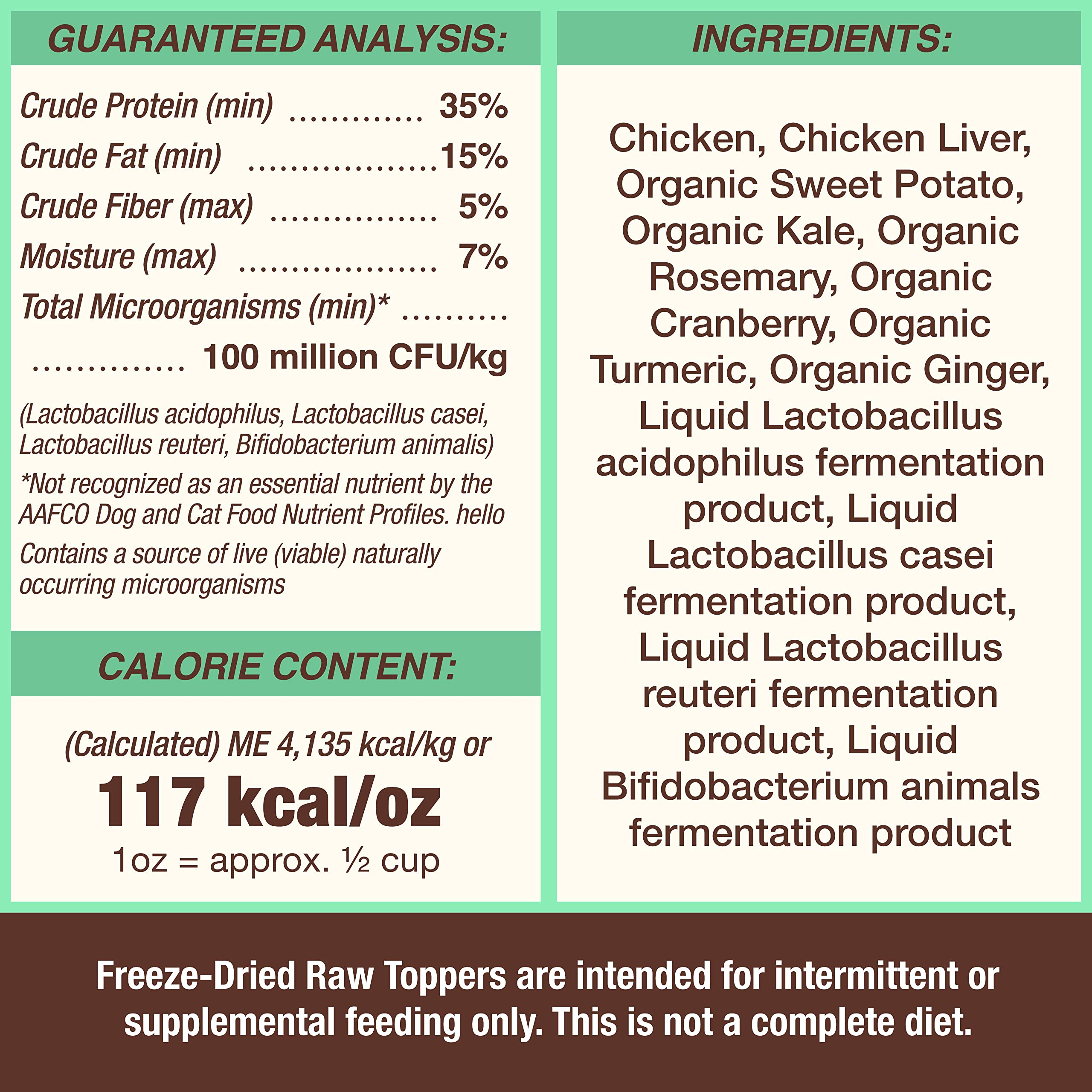 Topper Primal chat probiotiques, soutien intestinal et appétit sain