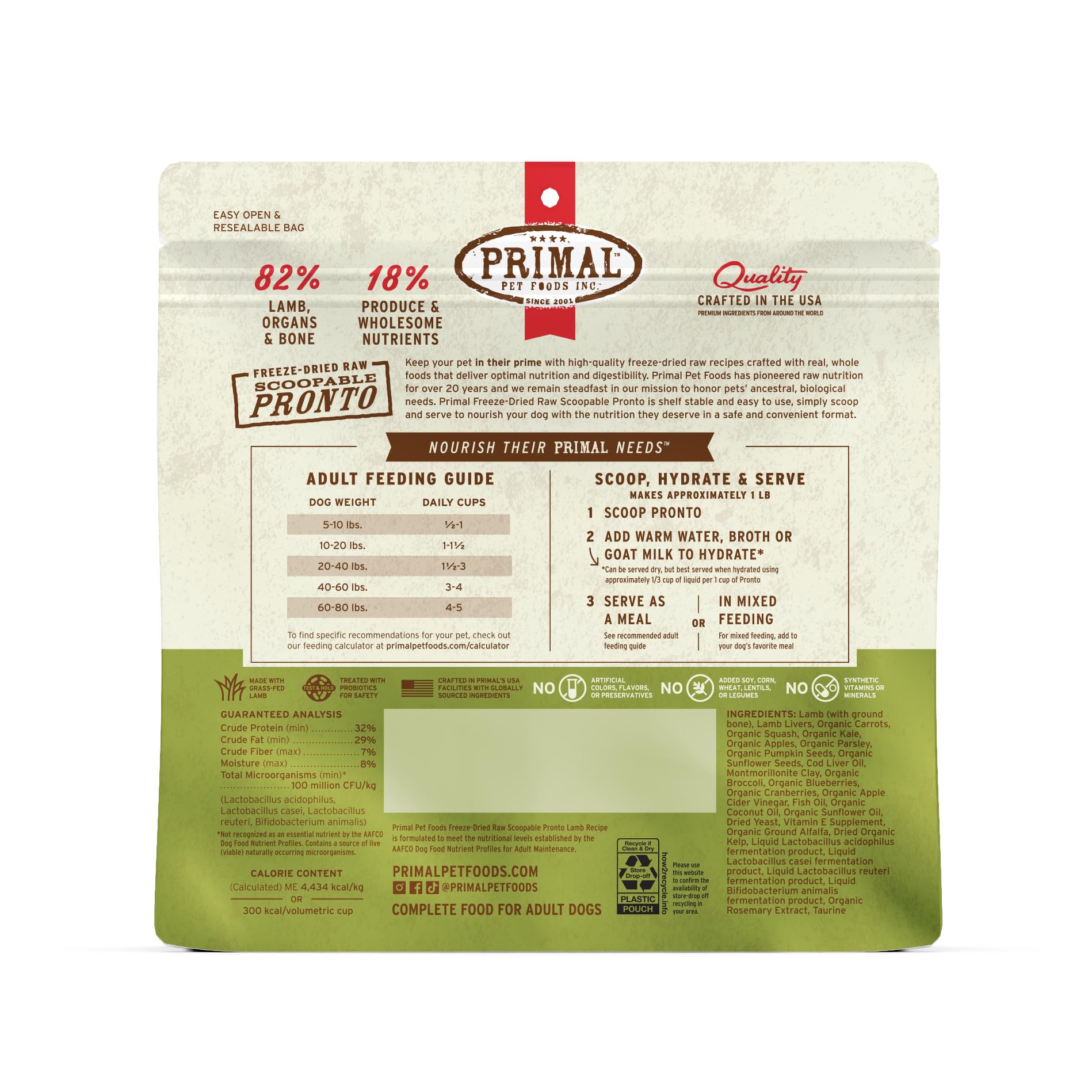 Primal Pet Foods haute-protéine – soutien énergétique pour les sorties